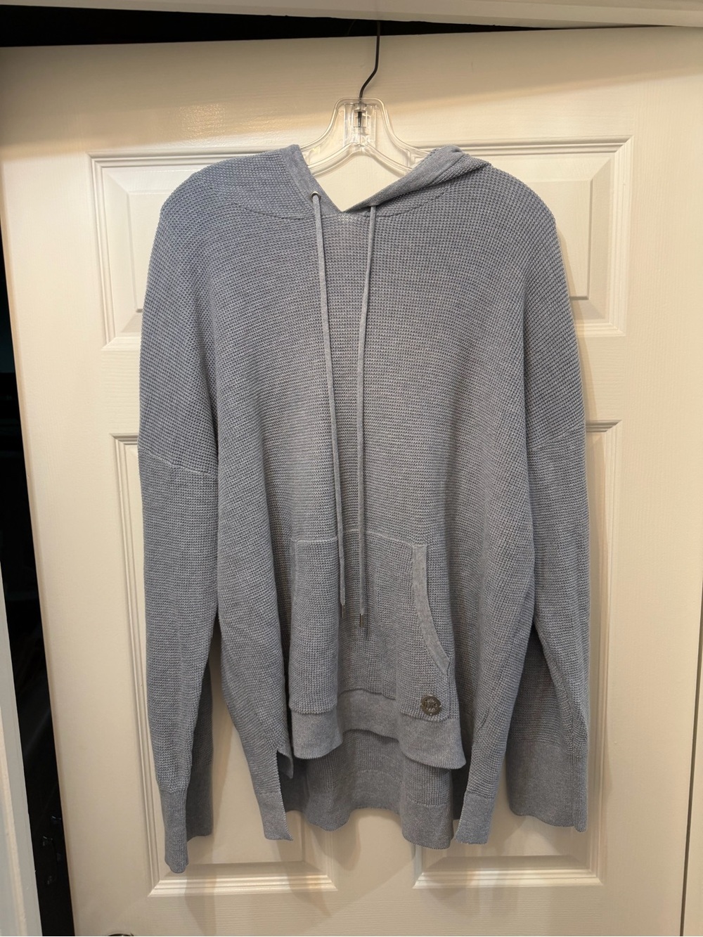 Michael Kors Baby Blue Knit Hoodie Sweater